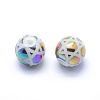Opaque Spray Painted Glass Beads LAMP-P049-A01-2