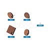 Coconut Brown Wood Stud Earring Findings EJEW-TA0010-06P-9