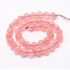 Cherry Quartz Glass Bead Strands X-G-P256-06-10mm-2