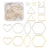 Pandahall Jewelry 40Pcs 16 Style Alloy Linking Rings FIND-PJ0001-27-10