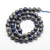 Electroplate Natural Labradorite Beads Strands X-G-L150-4mm-01-2