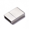304 Stainless Steel Magnetic Clasps with Glue-in Ends STAS-M307-02P-02-1