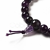 Natural Amethyst Gourd Beaded Stretch Bracelet for Women G-G997-G03-3