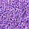 8/0 Baking Paint Glass Round Seed Beads SEED-XCP0001-09-3