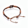 Cowhide Leather Cords Bracelets BJEW-JB04132-02-2