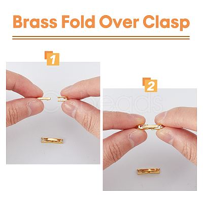 SUPERFINDINGS 12Pcs Eco-Friendly Brass Watch Band Clasps KK-FH0007-19-1