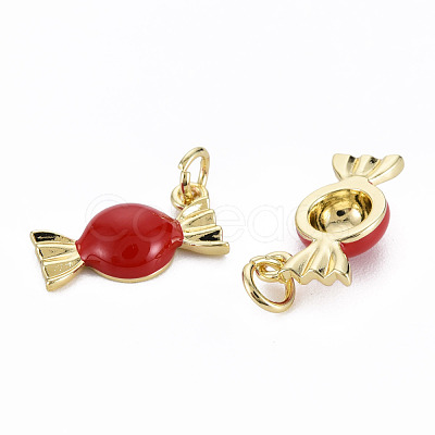 Brass Enamel Charms ENAM-S128-001N-NR-1