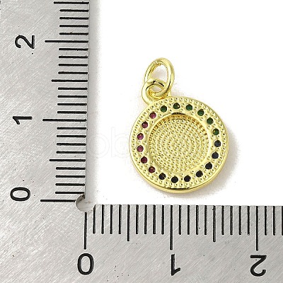 Brass Micro Pave Cubic Zirconia Charms KK-M283-21B-02-1