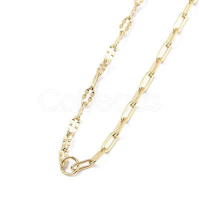 Ion Plating(IP) 304 Stainless Steel Cable & Dapped Chain Bracelets for Men Women BJEW-M293-03G-1