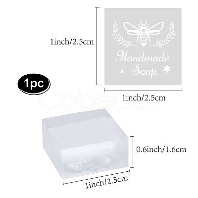 Clear Acrylic Soap Stamps DIY-WH0441-003-1