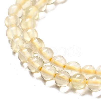 Natural Lemon Quartz Beads Strands G-D470-04-1