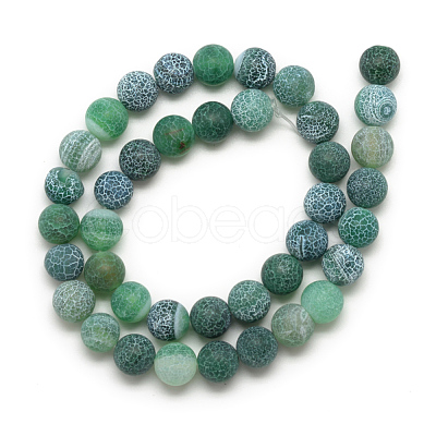 Natural Weathered Agate Bead Strands X-G-S237-8mm-06-1