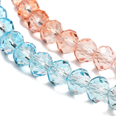 Transparent Painted Glass Beads Strands DGLA-A034-T8mm-A19-1