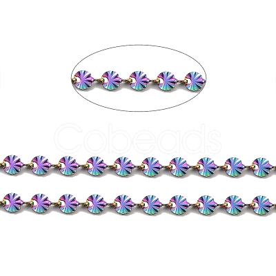 Ion Plating(IP) 304 Stainless Steel Flower Link Chains STAS-B041-08MC-1