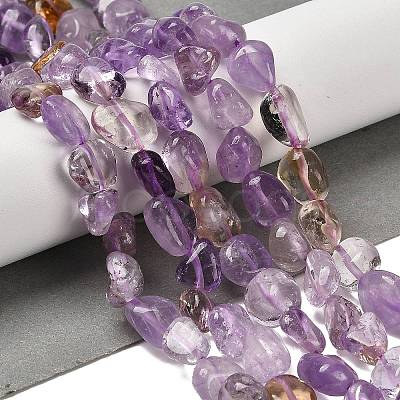 Natural Ametrine(Dyed & Heated) Beads Strands G-P497-01E-50-1