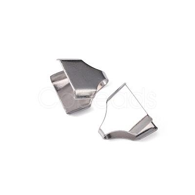 Unicraftale 200Pcs 304 Stainless Steel Folding Crimp Ends STAS-UN0037-49-1