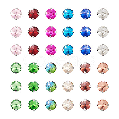 Cheriswelry 180Pcs 12 Colors Sew on Rhinestone DIY-CW0001-39-1