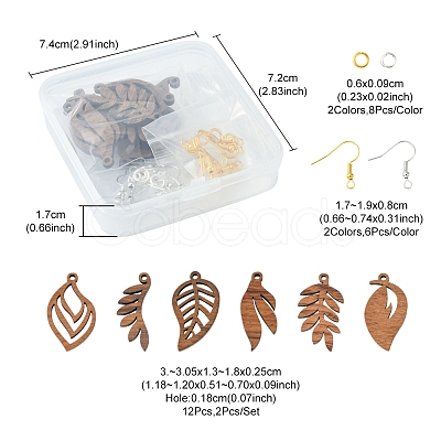 DIY Leaf Earring Making Kit DIY-FS0004-25-1