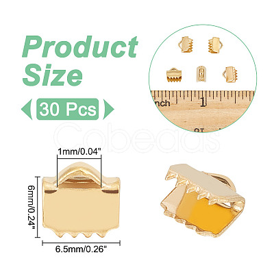 Unicraftale PVD Vacuum Plating 304 Stainless Steel Ribbon Clamp Ends STAS-UN0004-13G-1