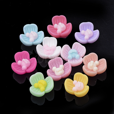 Opaque Bunny Resin Cabochons CRES-S304-14-1