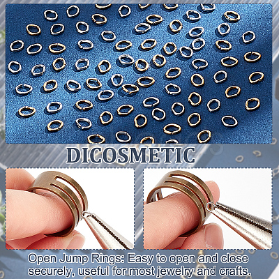 DICOSMETIC 300Pcs 2 Colors 304 Stainless Steel Jump Rings STAS-DC0011-94-1