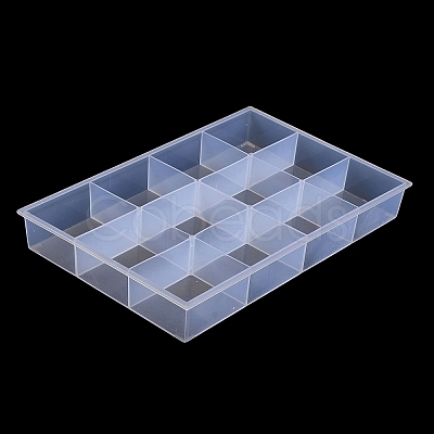 12 Grids Transparent Plastic Jewelry Trays CON-K002-02C-1