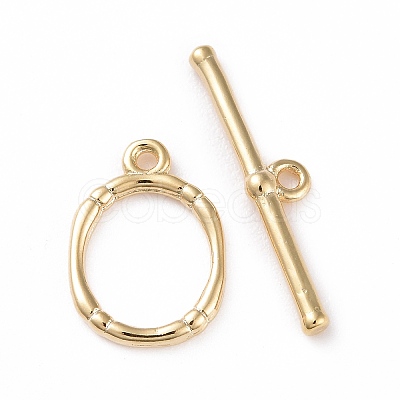 Eco-friendly Brass Toggle Clasps X-KK-D082-16G-1