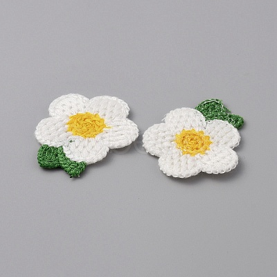 Crochet Flower Appliques DIY-WH0502-05F-1