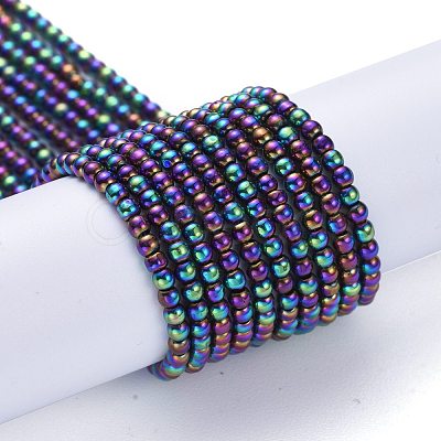 Electroplate Glass Beads Strands EGLA-K014-A-FP10-1