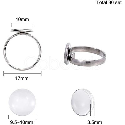 Unicraftale DIY Ring Making Kits DIY-UN0001-07P-1