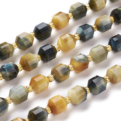 Natural Tiger Eye Beads Strands G-K303-A19-8mm-1