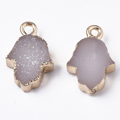 Druzy Resin Pendants RESI-R428-010A-1