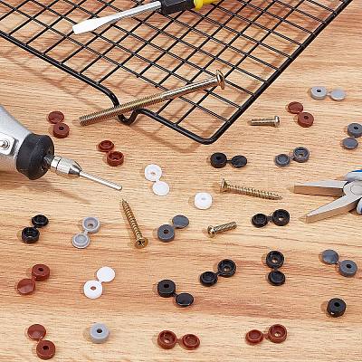 Gorgecraft 200Pcs 5 Colors Plastic Furniture Fence Screw Hole Plug FIND-GF0004-65-1