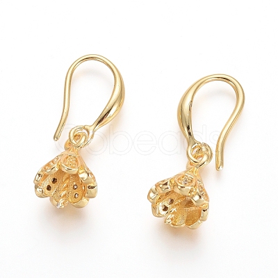 Brass Micro Pave Cubic Zirconia Earring Hooks ZIRC-L086-007-1