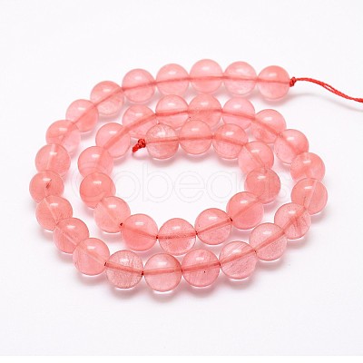 Cherry Quartz Glass Bead Strands X-G-P256-06-10mm-1