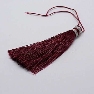 Nylon Tassels Big Pendant Decorations HJEW-L010-18-1