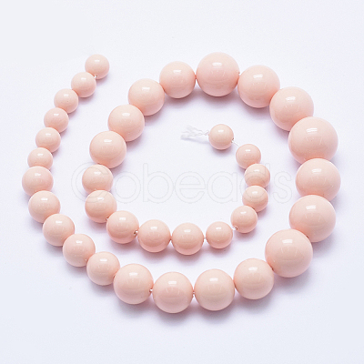 Electroplate Shell Pearl Beads Strands BSHE-G007-C-03-1