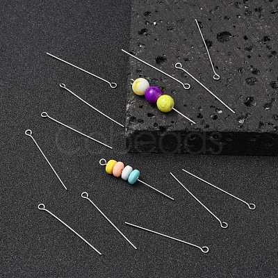 Tarnish Resistant 304 Stainless Steel Eye Pin X-STAS-R045-40mm-1