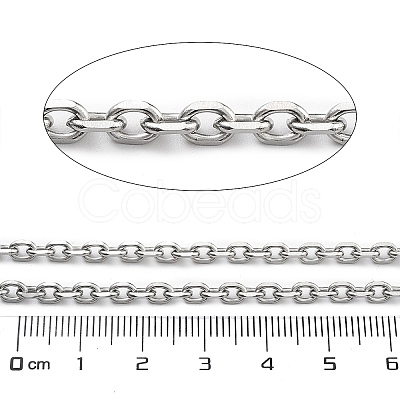 Tarnish Resistant Ion Plating(IP) 304 Stainless Steel Cable Chains CHS-H026-15P-1