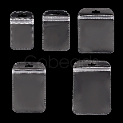 Nbeads 250Pcs 5 Styles Transparent Plastic Zip Lock Bags OPP-NB0001-03-1