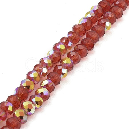 Baking Painted Transparent Glass Beads Strands DGLA-A034-J6mm-B08-1