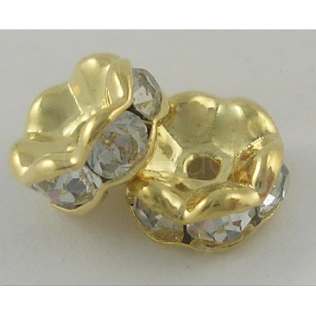 Middle East Rhinestone Spacer Beads X-RSB031NF-01G-1