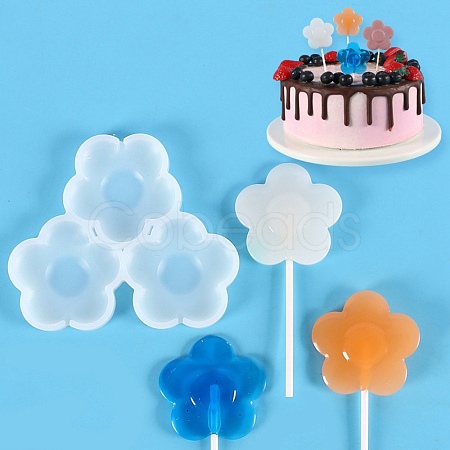 Flower Shape Food Grade Silicone Lollipop Molds DIY-D069-16-1