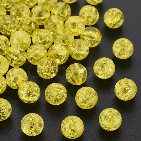 Transparent Crackle Acrylic Beads MACR-S373-66C-N16-1