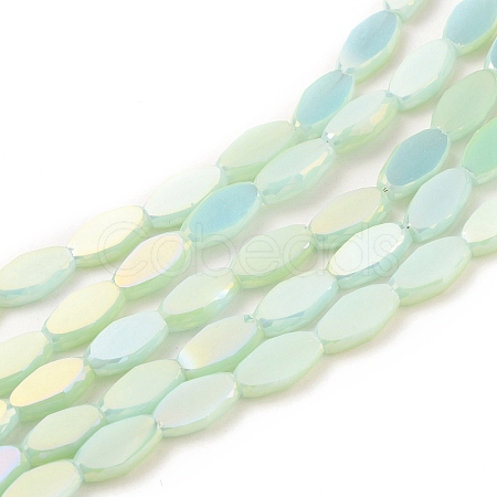 Electroplate Opaque Glass Beads Strands EGLA-J150-A-FR15-1