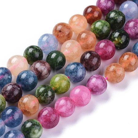 Natural White Jade Beads Strands X-G-A030-A01-8mm-1