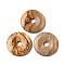 Natural Picture Jasper Pendants, Donut/Pi Disc Charms, 50x6.5~7.5mm, Hole: 10mm