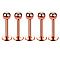 304 Stainless Steel Round Threadless Labrets for Women Men, Rose Gold, Pin: 1.2x10mm, Head: 3mm