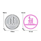 City Signs Decorated with Wind Chimes Silicone Mold, Epoxy Resin Craft Making, White, Human, 190x12.2mm, Hole: 2.7mm