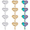 Unicraftale 12Pcs 3 Colors 304 Stainless Steel Pendants, Melting Heart, Mixed Color, 30x24.5x3mm, Hole: 1.6mm, 4pcs/color